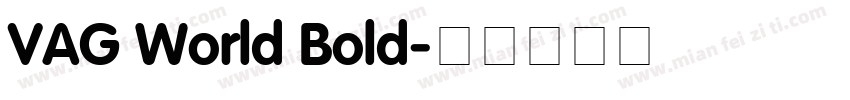 VAG World Bold字体转换